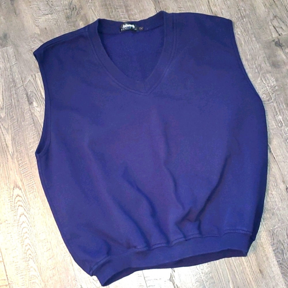 Ashworth Sweatshirt Golf Vest Sz. L